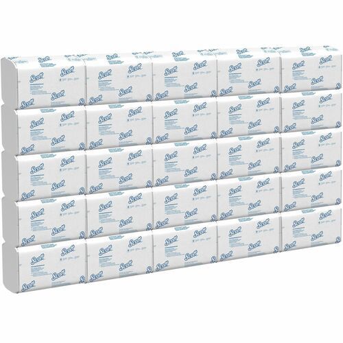 Pro Scottfold Towels, 1-Ply, 7.8 x 12.4, White, 175 Towels/Pack, 25 Packs/Carton